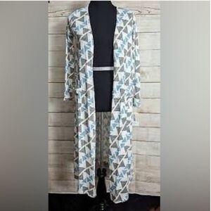 LuLaRoe Blue and Cream Patterned